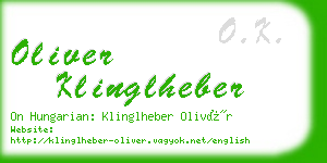 oliver klinglheber business card